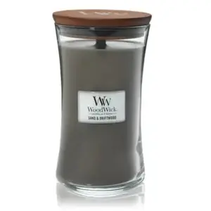 Comparateur de prix : Woodwick 610g Sable & Bois Flotté, Bougie Parfumée