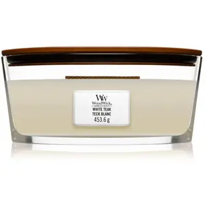 Comparateur de prix : Woodwick 453,6g De Teck Blanc, Bougie Parfumée