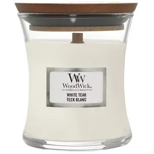 Comparateur de prix : Woodwick White Teak bougie parfumée avec mèche en bois 275 g