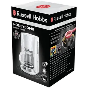 Russell Hobbs Honeycomb 27010-56 - Cafetière - 15 tasses - blanc pas cher