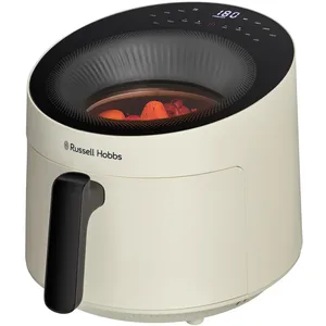 Comparateur de prix : Russell Hobbs Air Fryer 5L [10 programmes avec fenêtre de contrôle] Friteuse sans huile Rapid Air (cuit, grille, rôtit & plus, tactile, max 200°C, lave-vaisselle, crème) SatisFry Panoramic 27421-56