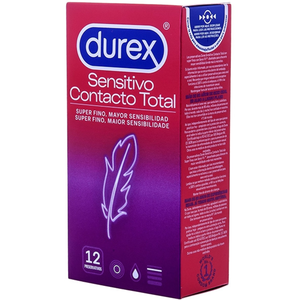 Durex Préservatifs fins SENSITIVE CONTACT TOTAL x12 pas cher