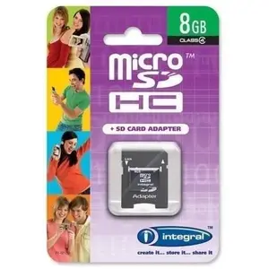 Integral 8GB MICROSDHC MEMORY CARD CLASS 4 8 Go MicroSD UHS-I pas cher