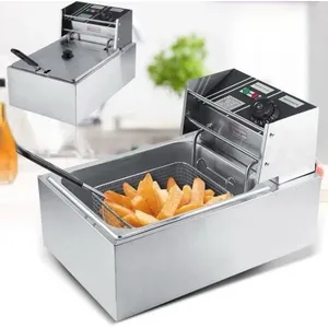 PRUMYA 2500W Friteuse Électrique - 6L - Inox - Température Maximale 20... pas cher