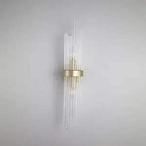 Searchlight Applique murale Lara, hauteur 56 cm, dorée/transparente, v... pas cher