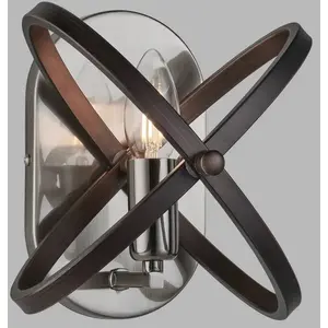 Searchlight - Applique murale hoopla 1 ampoule étain - Gris