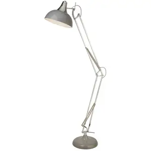 Searchlight Lampe sur pied Goliath, gris, métal, E27, 170 cm, réglableVendu parluminaire