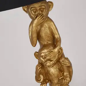 Searchlight Lampe à poser en tissu Three Wise Monkeys pas cher