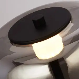 Comparateur de prix : Searchlight Lampadaire LED Frisbee avec abat-jour en verre