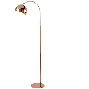 Searchlight Lampe sur pied Lukai, cuivre, métal, 140 cm, E27