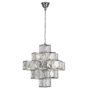 Searchlight glacier - suspension de plafond acrylique à 7 ampoules, chrome