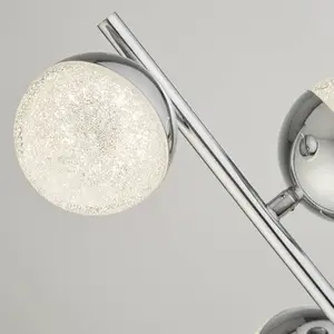 Comparateur de prix : Searchlight Lampe sur pied LED Marbles, couleur chrome, verre, hauteur...