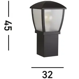 Searchlight - Poteau d'extérieur seattle hauteur 450 mm - noir avec pa...Vendu parluminaire