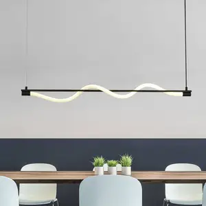 Searchlight Suspension LED Serpent, noir/blanc, métal, intensité varia...