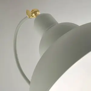 Searchlight Lampe sur pied Yosra, taupe, métal, 166 cm, E27