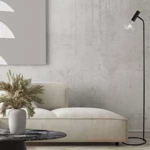 Searchlight Lampe sur pied Dulwich, intensité variable, noir, métal, 152 cm, E27