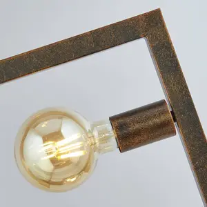 Searchlight Lampadaire Rustic en brun roux pas cher