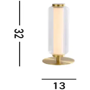 Searchlight Lampe de table LED Mod, couleur laiton, intensité variable... pas cher