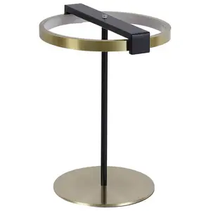 Searchlight Lampe de table LED Aerial, laiton/noir, acier, silicone pas cher