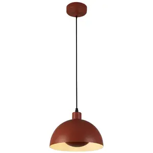 Searchlight Suspension Mars, orange foncé, Ø 25 cm, acier pas cher