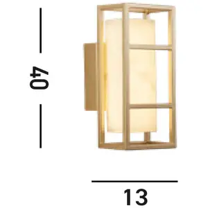 Searchlight Applique murale LED Mirage, hauteur 40 cm, or, acier, IP44