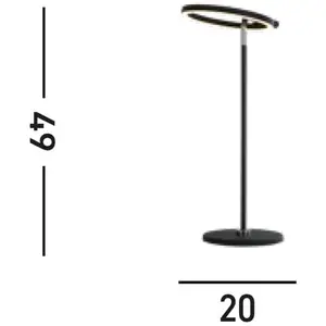 Searchlight Lampe de table LED Space, noir, métal pas cher