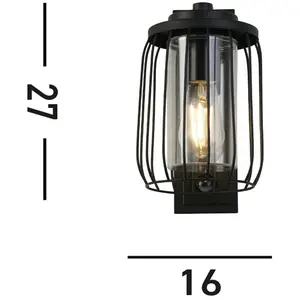 Searchlight Applique d'extérieur Reed, IP44, noir, métal pas cher