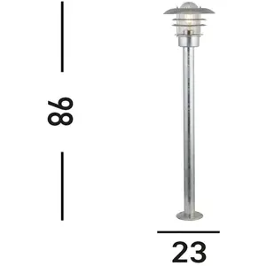 Searchlight Borne lumineuse X Conrad, argent, IP44, hauteur 51 cm, aci... pas cher
