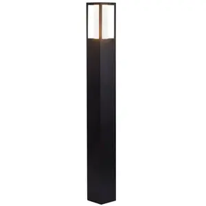 Avenue Poteau extérieur noir, polycarbonate blanc mat - Searchlight pas cher