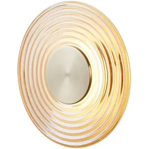 Searchlight Applique murale LED Cleo, couleur ambre/laiton, Ø 30 cm, v... pas cher
