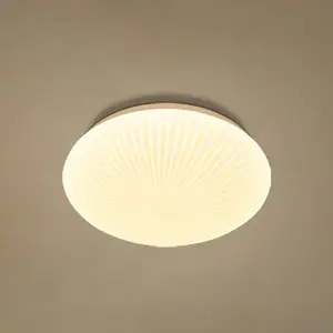 Searchlight Plafonnier LED Malta, Ø 29 cm, blanc, acrylique, CCT pas cher