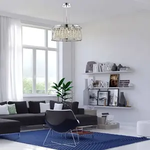 Searchlight Suspension Elise avec gouttes de cristal