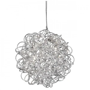 Scribble - Suspension de plafond à ruban à 6 ampoules, chrome, ampoule G4 - Searchlight
