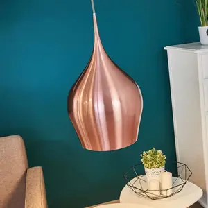 Searchlight Suspension Vibrant, Ø 26 cm, rose métallique