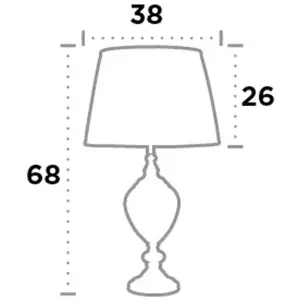 Searchlight Lampe à poser Greyson avec abat-jour en tissu gris pas cher