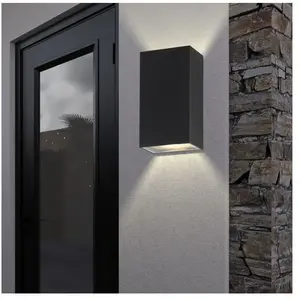 Searchlight Applique extérieur rectangle haut bas à led, noir
