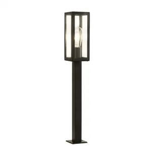 Searchlight Borne lumineuse Box en acier inoxydable, noire