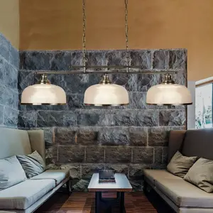 Searchlight Suspension Bistro II Bar laiton/verre rainuréVendu parluminaire