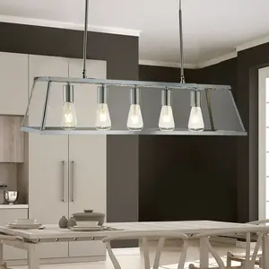 Searchlight Suspension Voyager en chromé à 5 lampes pas cher