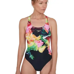 Speedo Maillot De Bain Colourblend Placement Digital Powerback UK 28 pas cher