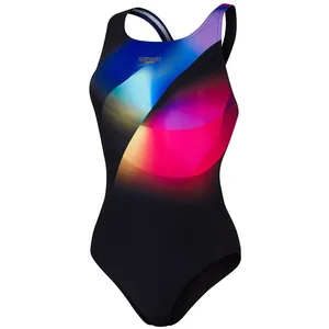 Maillot de bain Speedo Placement Digital Powerback noir bleu rose femme - 30 pas cher