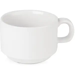 Comparateur de prix : Olympia Lot De 24 Tasses Empilables En Porcelaine Blanche 200 Ml