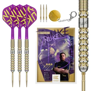 Target Darts Luke Littler Gen 1 Prodigy Fléchettes à Pointe en Acier Swiss Point, Fléchettes en Tungstène à 90%, 23G | Génération 1 Fléchettes à Pointe en Acier Dorées, Sets de Fléchettes pas cher