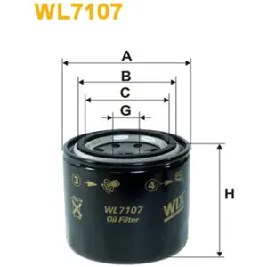 WIX FILTERS WL7107 Filtre à huile Filtre vissé pas cher