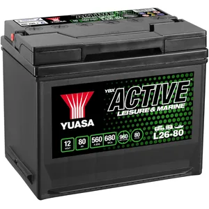 Batterie décharge lente Yuasa L26-80 Leisure 12v 80ah pas cher