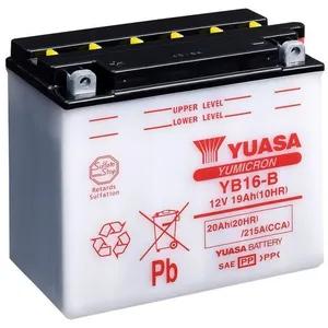 Comparateur de prix : YUASA - Batterie Moto 12V Sans Entretien Sans Pack Acide Yb16-B