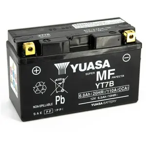 Yuasa YT7B Batterie de moto AGM VRLA sans entretien 12 V 110 CCA