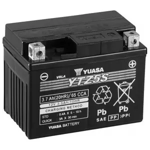 YUASA Batterie moto 12.0 V 4.0 Ah Sans entretien (Ref: YTZ5S)