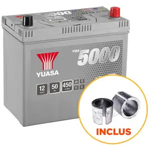 Batterie Yuasa Silver YBX5053 12v 50ah 450A Hautes performances B24D+J pas cher