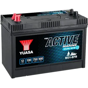 Yuasa Batterie De Voiture 12v 100ah/800a Dual Efb L+ Standard pas cher
